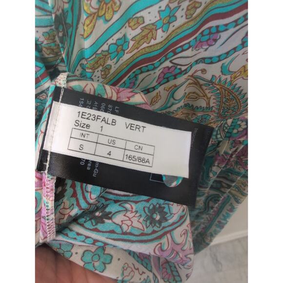 ba&sh Falba Blue Green Floral Print Maxi Sundress size 1 ( Small) - Picture 5 of 6